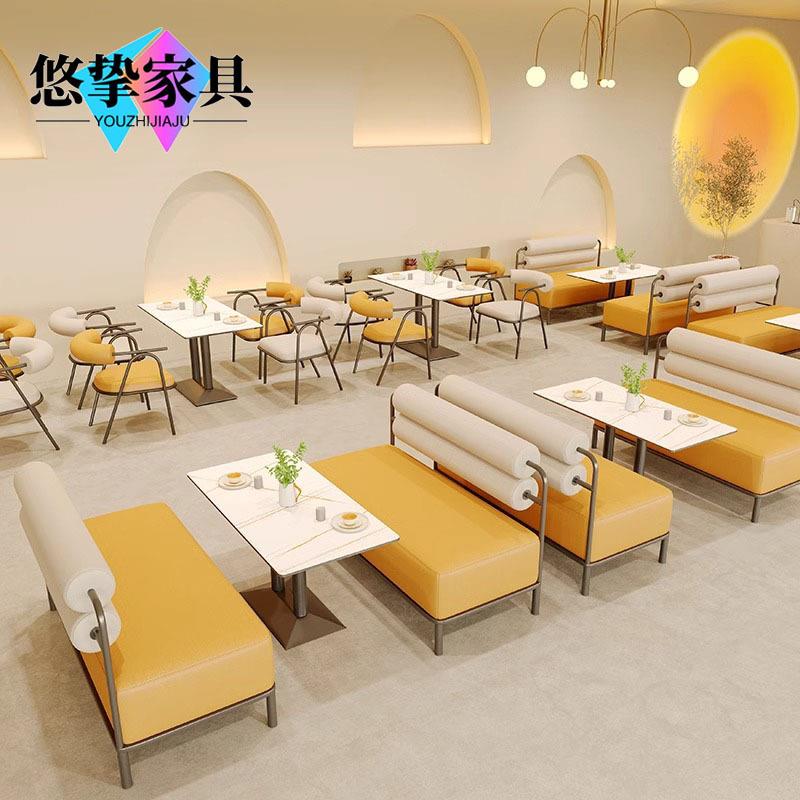 网红咖啡厅餐吧餐厅卡座沙发清吧西餐厅休闲区奶茶甜品店卡座桌椅