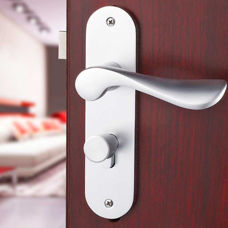 家用太空铝把手门锁室内执手锁卧室木门房门手柄 太空铝锁