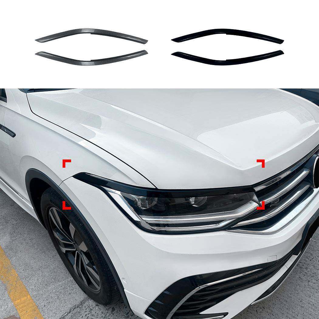 适用途观Tiguan MK2.5 2021-2023前大灯灯眉车贴外饰跨境改装