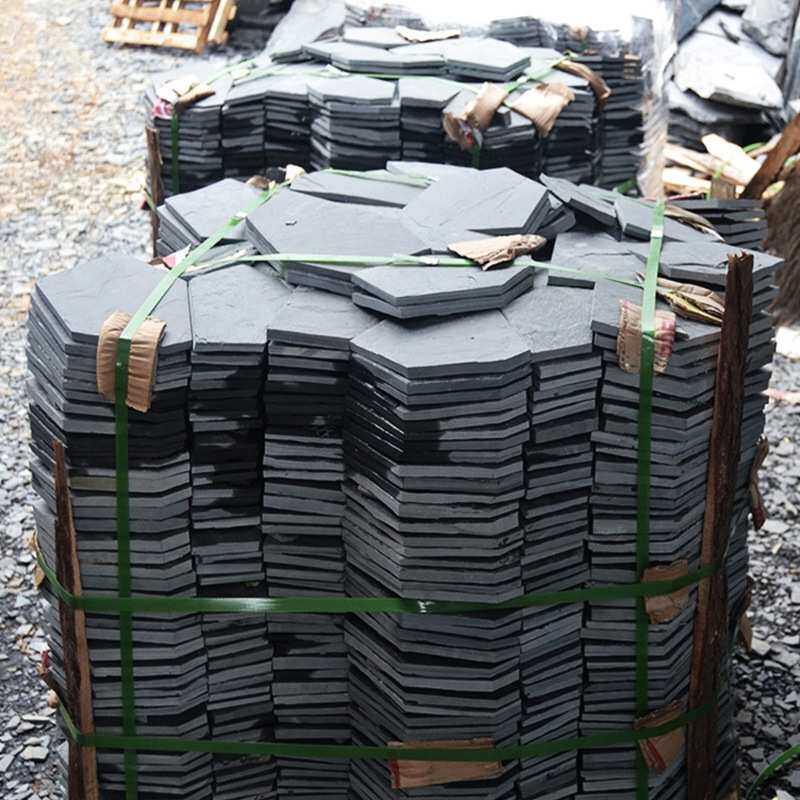 冰裂纹青石板 庭院别墅不规则碎拼文化石 户外仿古地面园林铺路砖