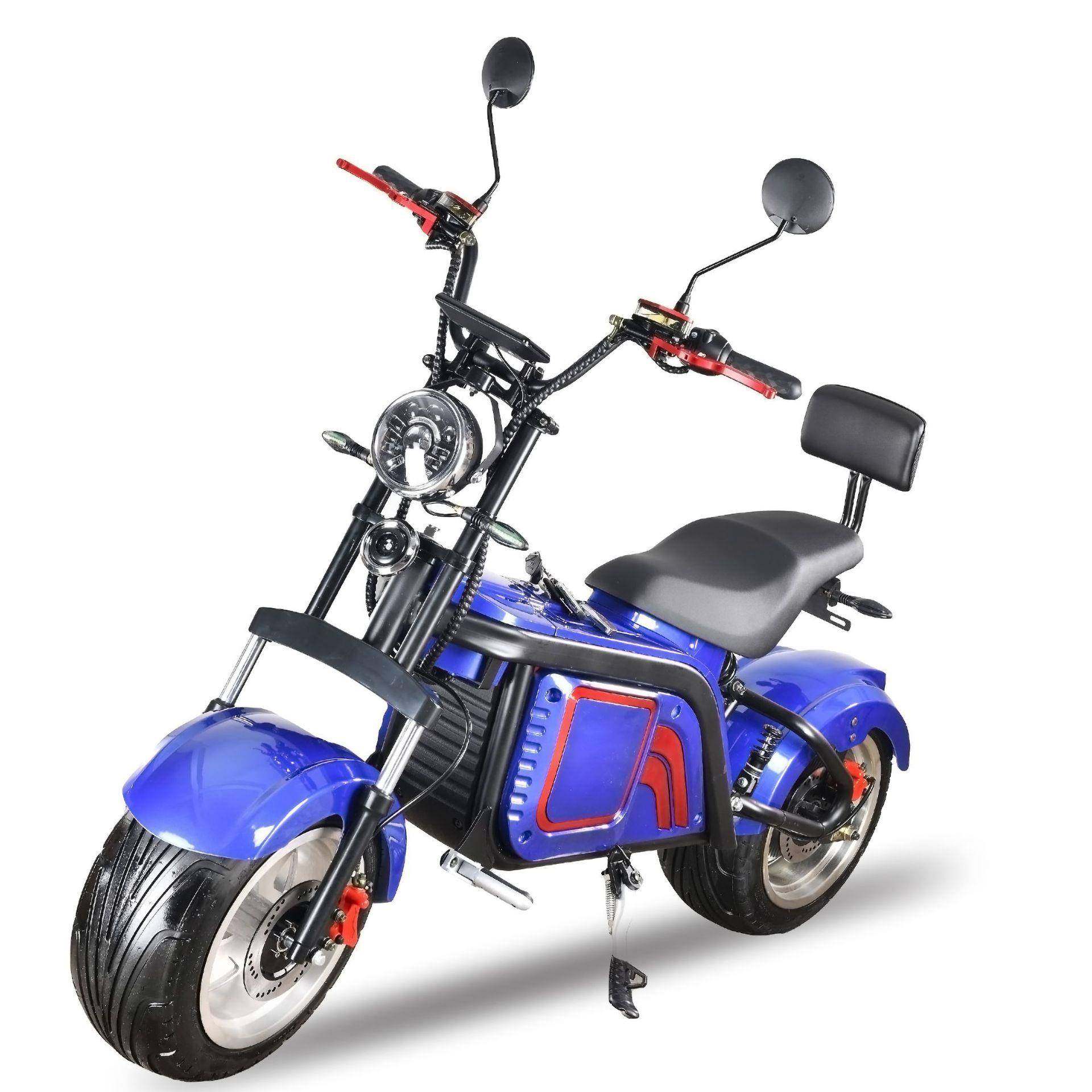 锂电池智能哈雷电动成人踏板电瓶车 电动宽胎滑板代步车60V2000W