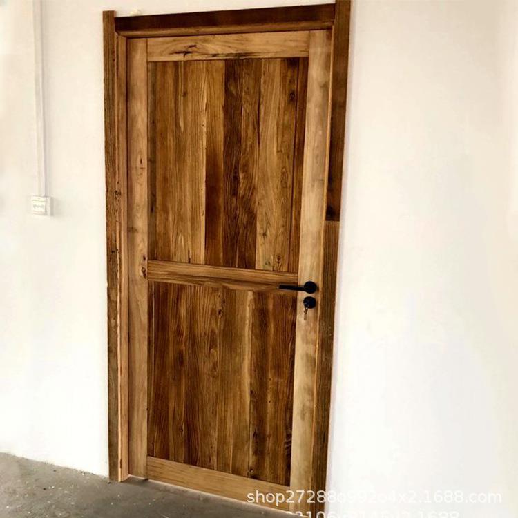 老榆木卫生间门 榆木门套装隔声门 进户门套装门
