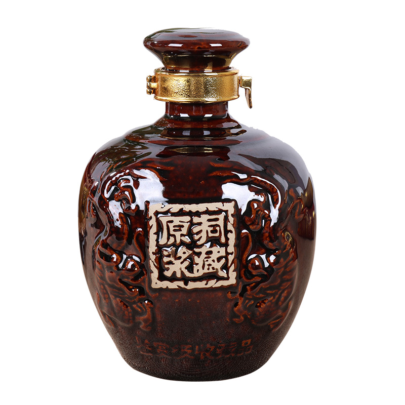 定制陶瓷酒瓶1酒坛子2酒壶3空瓶5土陶一斤装白酒仿古酒具洞藏原浆