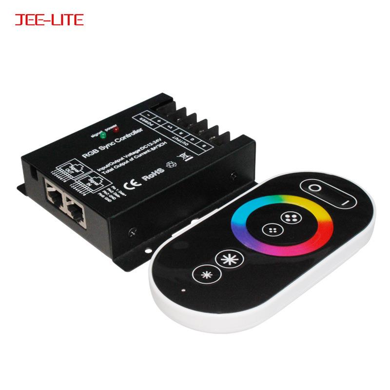 厂家直销全触摸RGB控制器同步功能LED控制器RGB灯带调光器