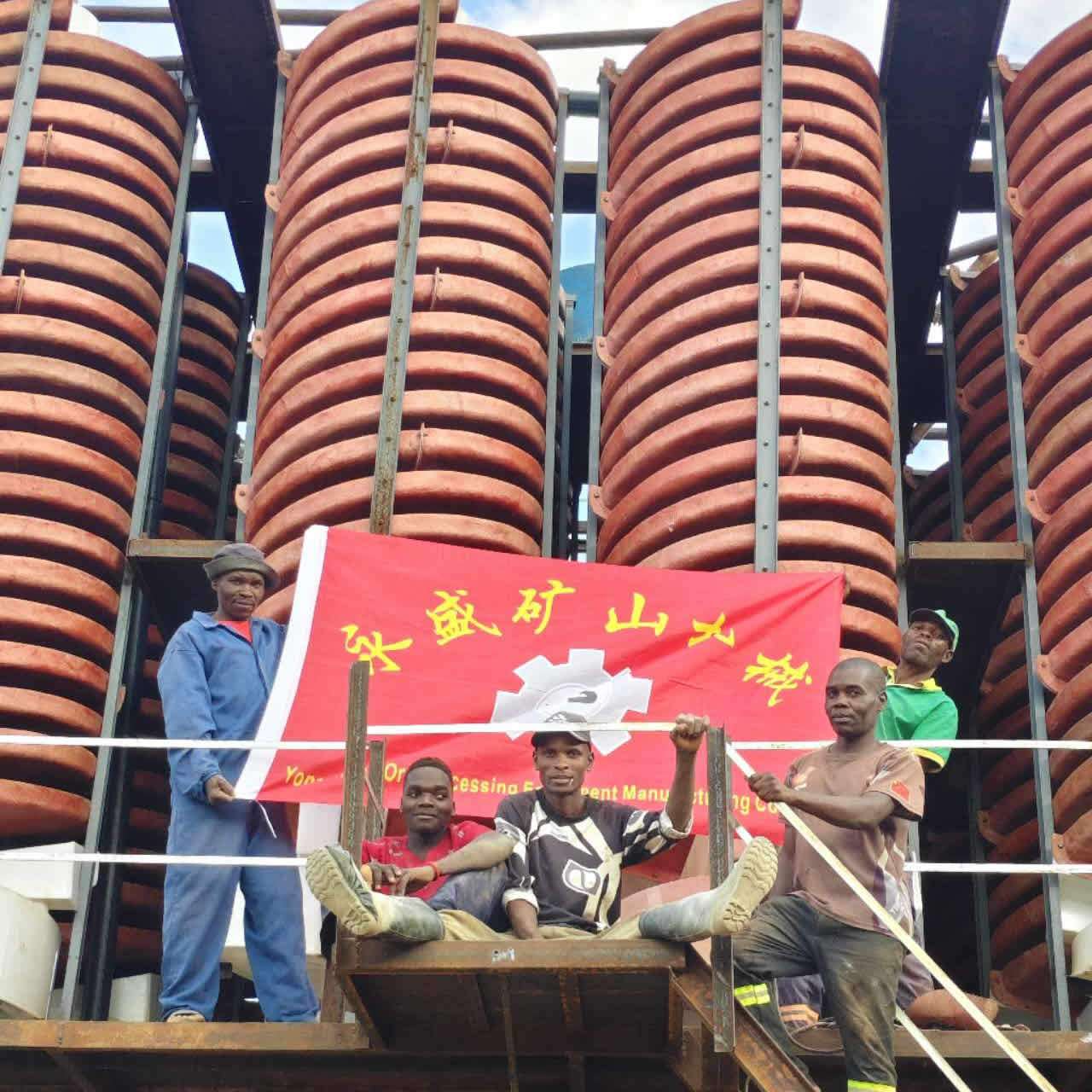 5LL1200铬矿专用螺旋溜槽非洲津巴大岩墙红土铬矿全套选铬矿设备