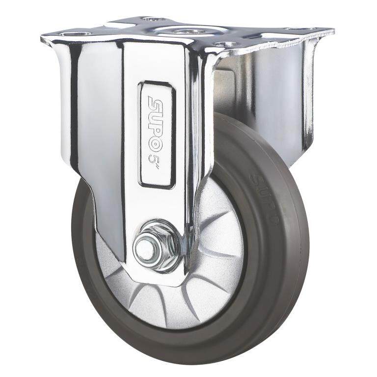 SUPO/向荣动力5寸中重型橡胶 静音 工业 定向脚轮C05S-04-125-522