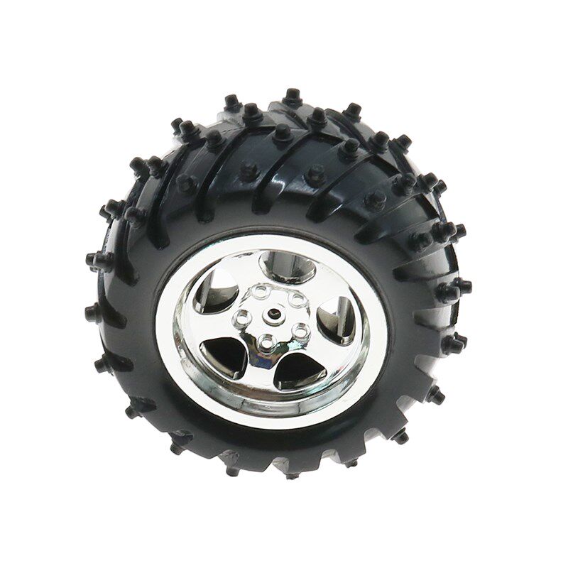 523A橡胶轮胎 52mm粗纹车轮 模型制作粗胎毛防滑轮子 教具