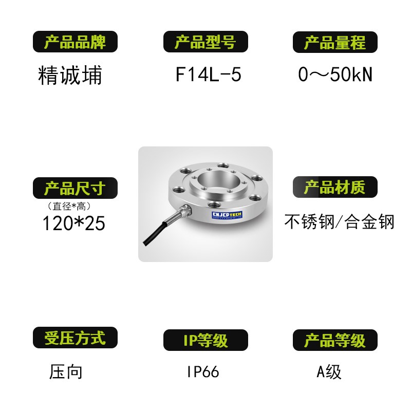 环形通孔测力传感器垫圈式测拉压力感应器重量中空测试称重传感器