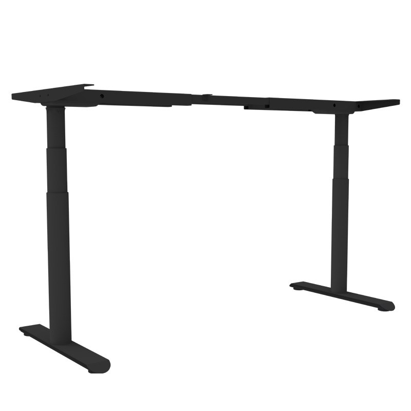 OD59DF01T电动升降桌架双电机三节椭圆桌腿办公可升降工作台