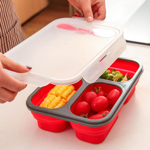 可折叠 带分隔 带餐具