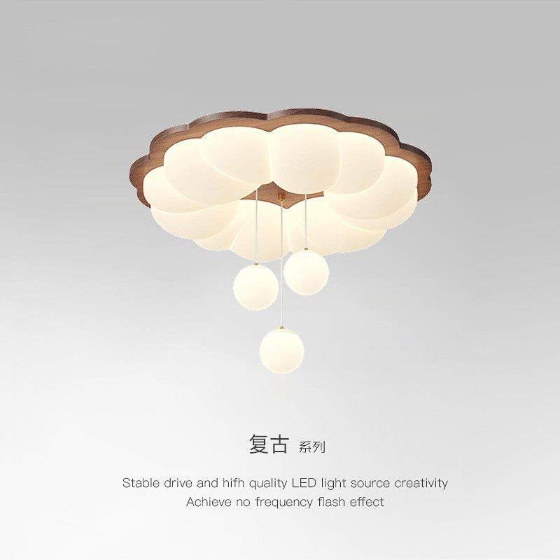 中古风泡泡云朵吸顶灯主实木复古卧室房间灯餐厅茶室LED护眼灯具,鲜花速递/花卉仿真/绿植园艺,割草机/草坪机,淘宝优惠券,粉丝福利购,淘宝优惠卷