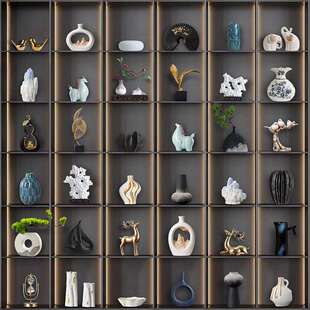 新中式摆件轻奢高档创意客厅酒柜玄关家居装饰桌面摆放软装工艺品