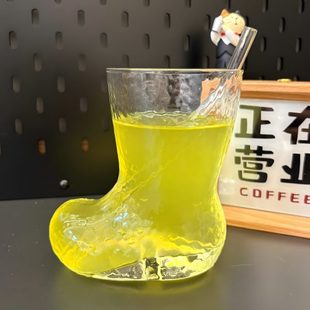 饮料杯靴子家用颜值搞怪果汁杯高啤酒杯大容量玻璃杯透明耐高温子