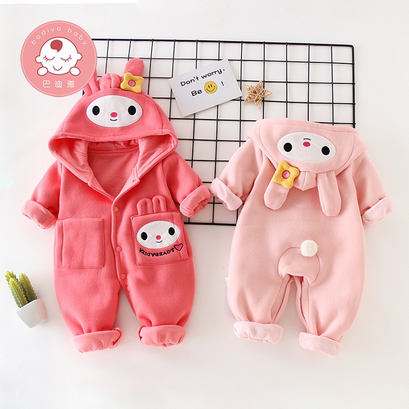 超萌婴儿服秋装款外出服春秋季新生婴幼儿L连体哈衣女宝宝长袖爬