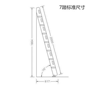 阁楼C楼梯上下铺扶手梯五步小木梯 实木防滑加厚直梯家用室内复式