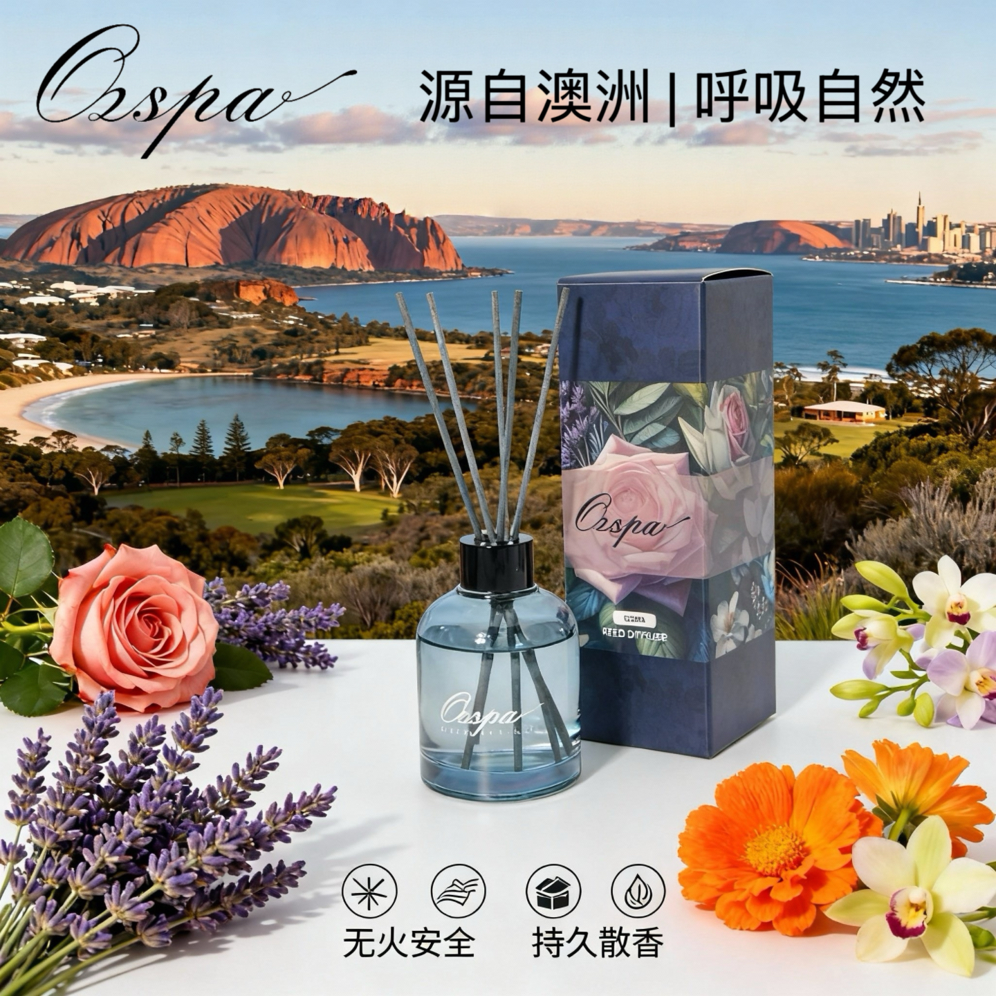Ozspa澳洲品牌无火清香藤条香薰