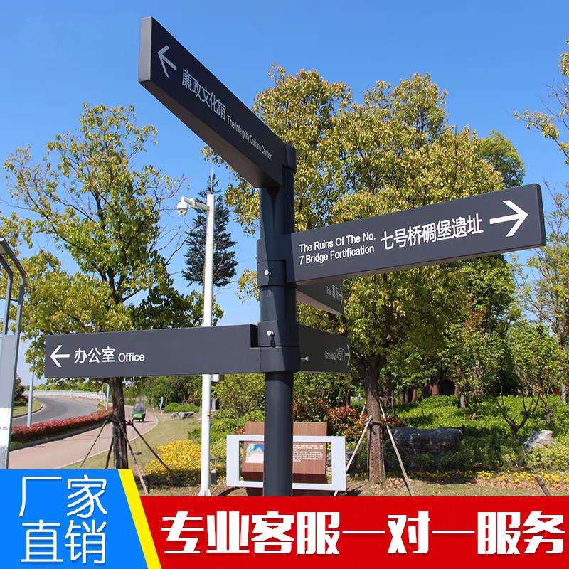 导向牌新款分流小区指示牌户外指路牌立式景区标识牌引导牌指引牌