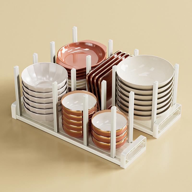束丰厨房抽屉内堆碗架放碗碟盘子架橱柜内置收纳架沥水防滑置物架