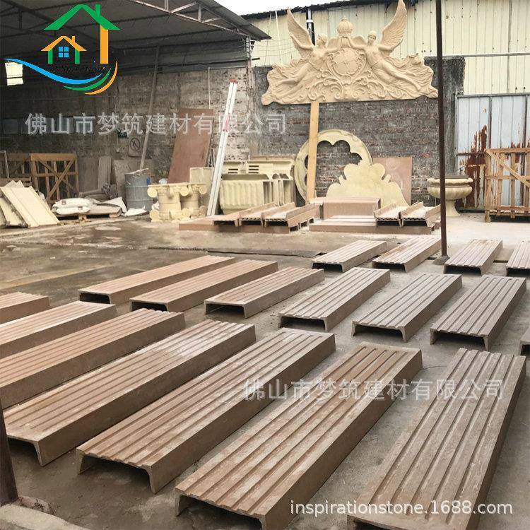 别墅装修欧式人造砂岩方柱人造石仿石长方柱子GRC水泥预制构件