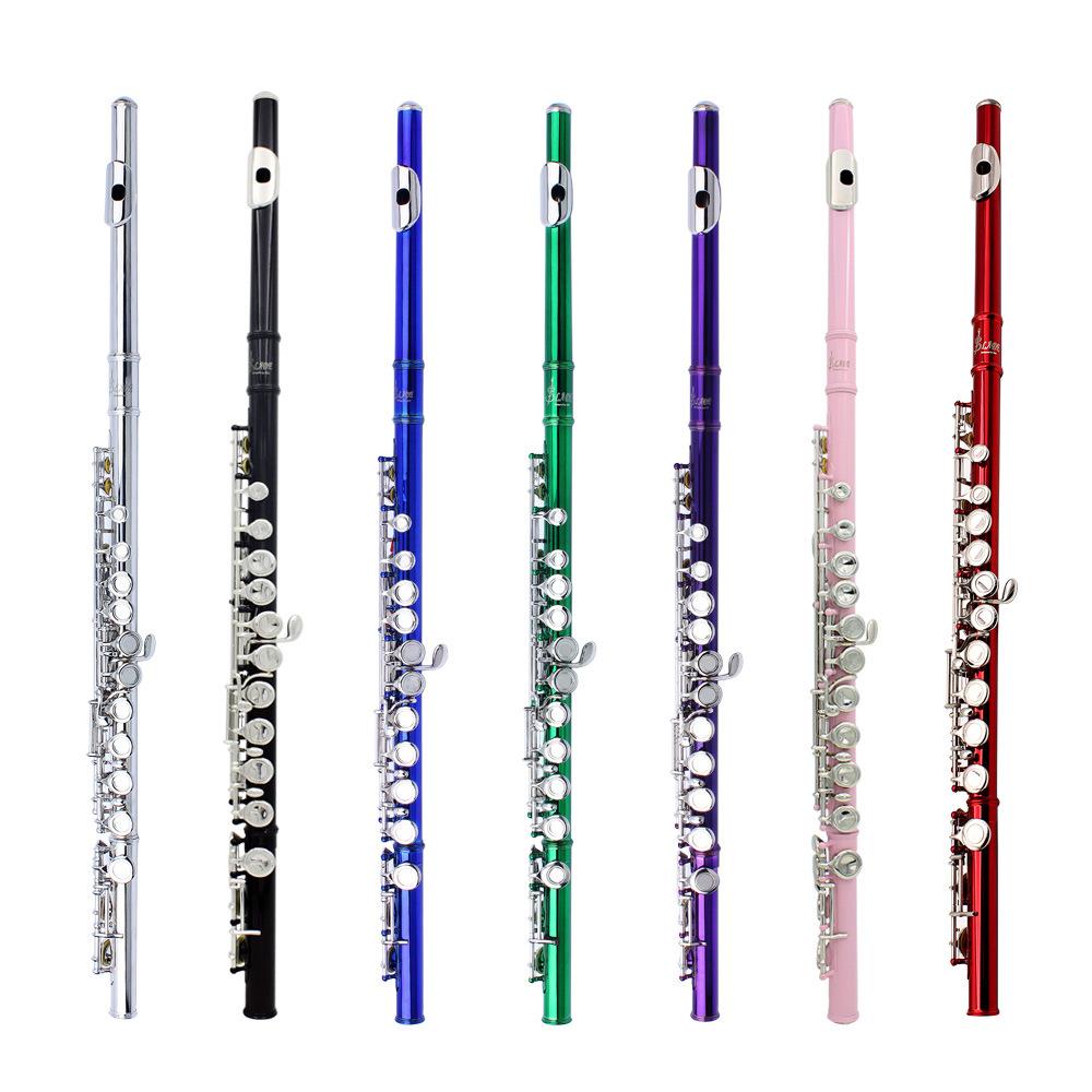 SLADE雷德16孔长笛C调白铜管体布盒款初学者乐队演奏适用多种颜色