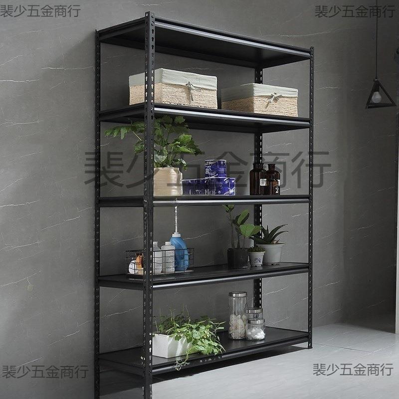 。货架仓库置物架加厚工业风角钢型材五层展示架子家庭储藏室粮油