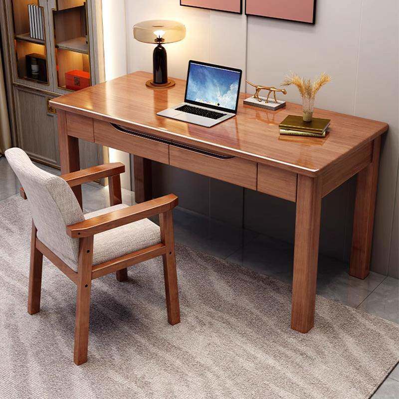 实木书桌家用现代简约办公桌电脑桌卧室学习桌小户型学生写字桌子