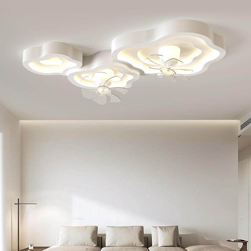 新款客厅灯奶油风花朵风扇灯摇头旋转护眼房间卧室吸顶灯现代简约,特色手工艺,其他特色工艺品,淘宝优惠券,粉丝福利购,淘宝优惠卷