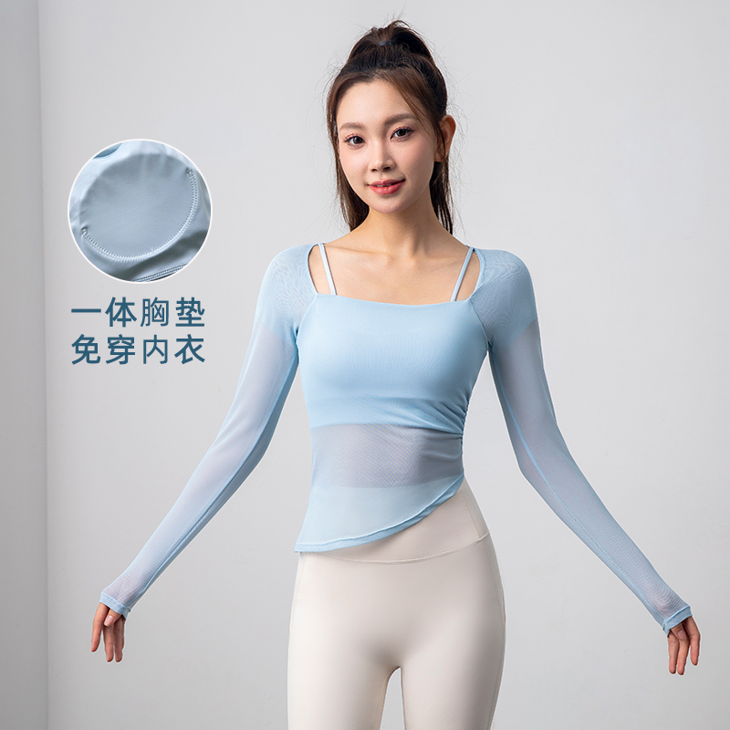 VaLingnsl网纱半透明瑜伽服