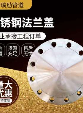 304不锈钢法兰盲板PN16堵片法兰片盖管道管件耐高压