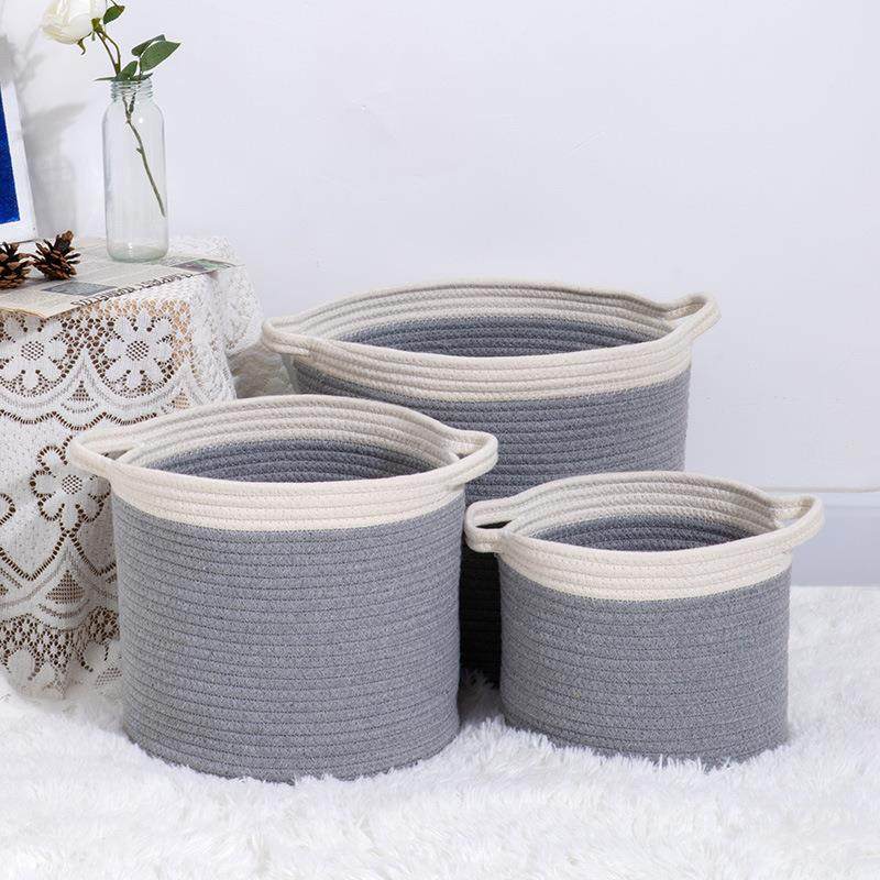 北欧棉绳衣服杂物收纳盒收纳篮折叠玩具收纳筐棉线绳收纳箱储物,鲜花速递/花卉仿真/绿植园艺,割草机/草坪机,淘宝优惠券,粉丝福利购,淘宝优惠卷