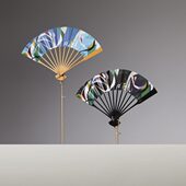 京扇子五彩鹤系列折扇礼盒装 手工玉竹国潮日用配饰中国风扇子定制