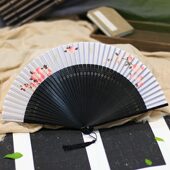 林扇扇子折扇中国风复古风精致镂空竹质装 随身舞蹈扇 饰小夏季