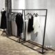 挂衣架 货架落地衣架陈列架创意服装 装 店黑色衣服展示架靠墙服装