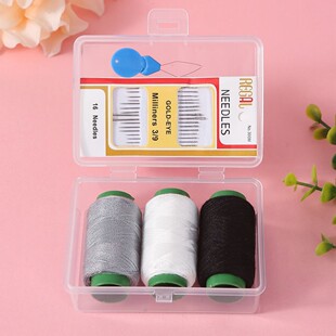 便携迷你针线盒家用高质量宿舍针线包实用套装缝衣线缝补彩色工具