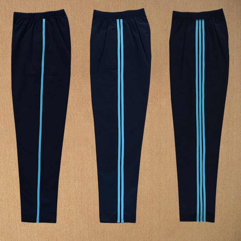 一条杠校服裤子秋纯棉初