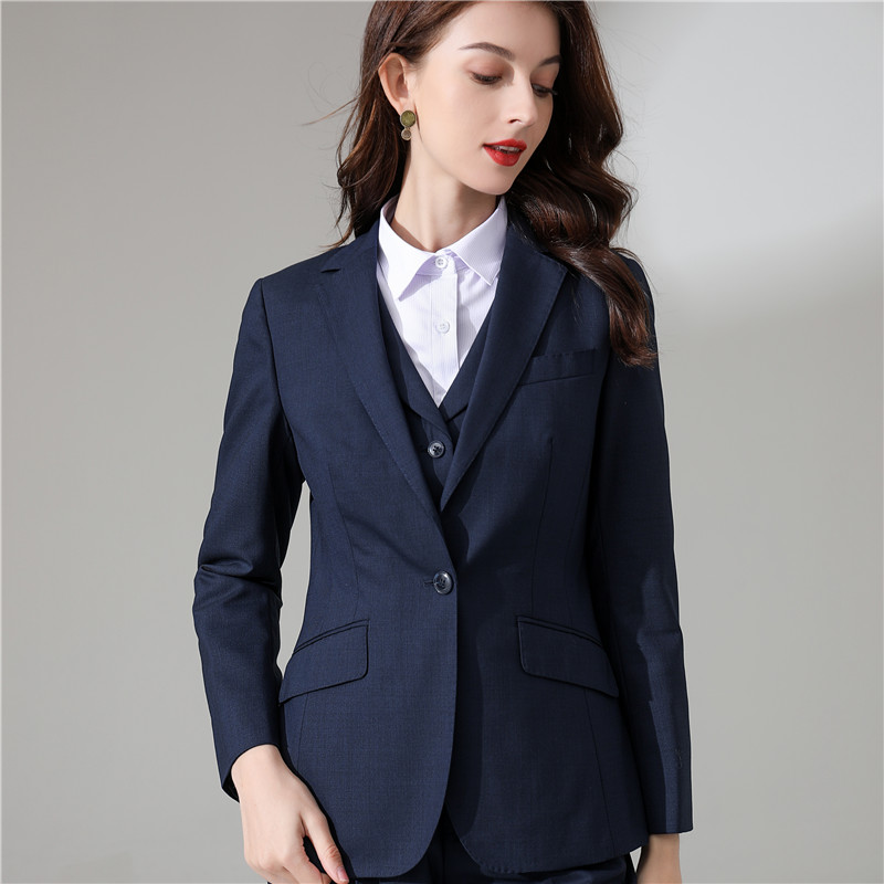 光大新款女西裤藏蓝色行服裤子衬衫西装长裤工作服制服工装