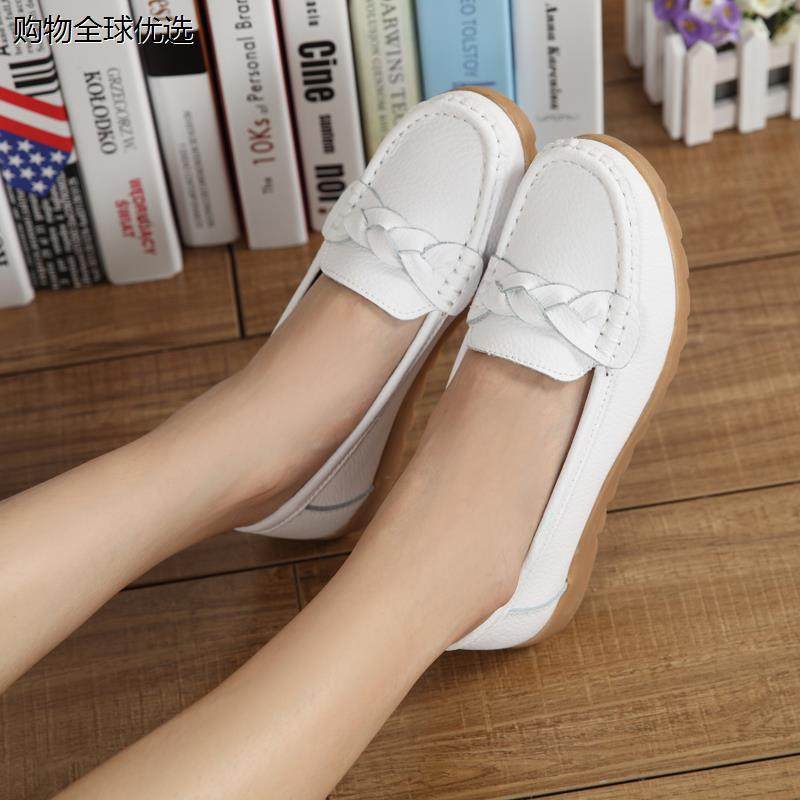 春夏平底女鞋软底妈妈鞋休闲舒适护士鞋百搭牛筋底透气孕妇女单鞋