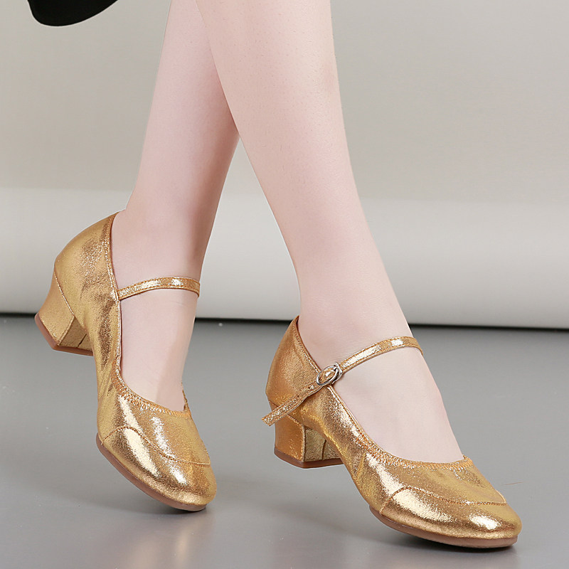 广场舞鞋女中跟软底透气布面舞蹈鞋广场舞跳舞女鞋不累脚的舞鞋