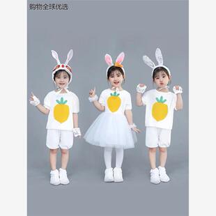 儿童小演出服大灰狼小白兔动物表演服装幼儿演出舞蹈纱裙