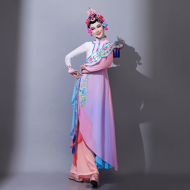 艺道演出服女赤伶舞蹈服装古典舞练功桃李杯俏花旦忆青衣京剧戏曲