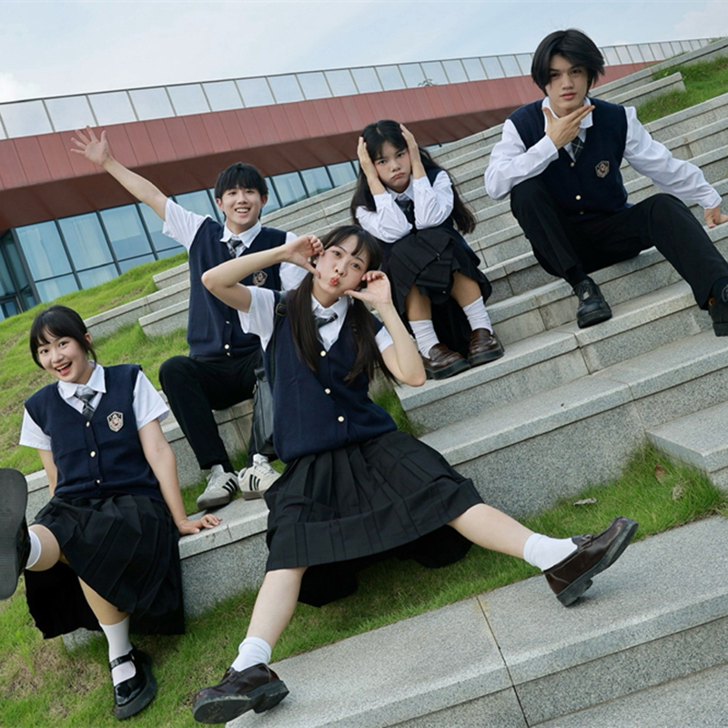 班服学院风秋季初中高中学生合唱朗诵演出服运动会毕业校服女套装