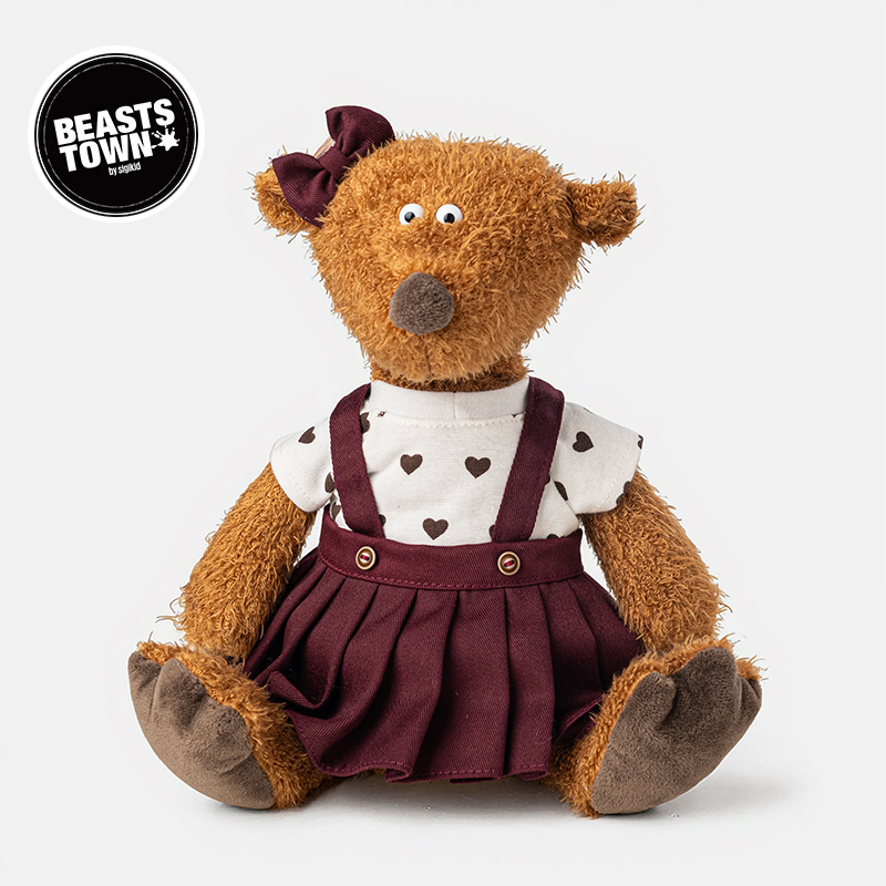 Beaststown 粘人熊玩偶衣服连衣裙粉色蓬蓬裙装扮服饰