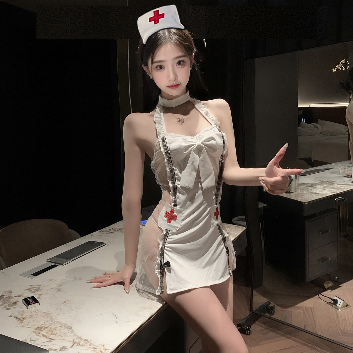 性感内衣护士服cos丝袜情调制服套装火辣纯欲qqny女睡衣成人肚兜