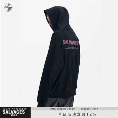 SALVAGES明星同款重磅连帽卫衣