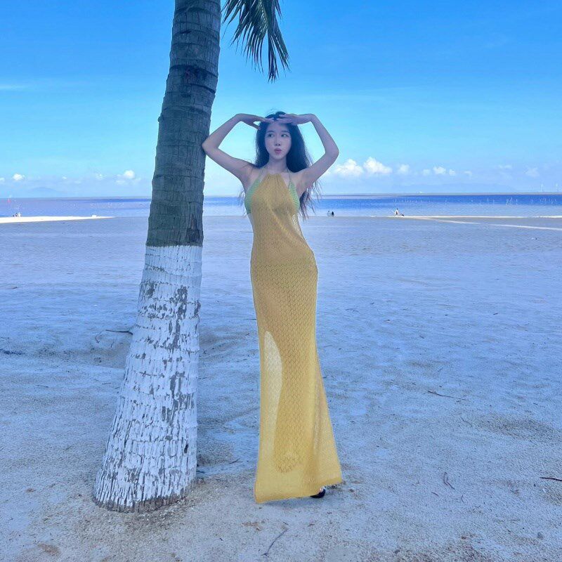 新品泰国2025新款泳衣女分体比基尼性感纯欲风露T背长款罩衫海边