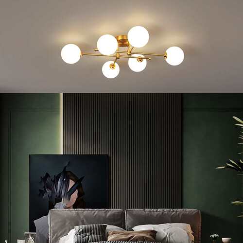 新品Nordic all-copper latmps living room chandelier atmosphe
