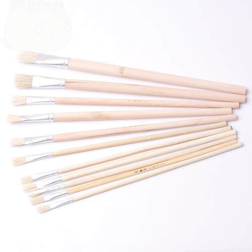 极速上海白杆猪鬃油画刷漆工x具硬刷子笔猪毛毛笔刷鞋材清洗刷胶