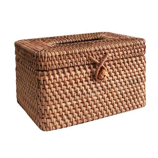 极速Tissue Box Ecofriendly Large CapacityL Rattan Rectangula
