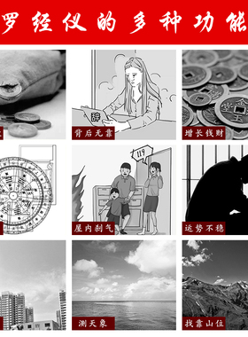 新品罗盘高精度专业随身三元三合综K合盘罗经仪指南针摆件