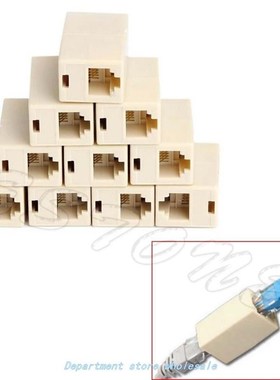 极速10pcs RJ45 CATn5 Coupler Plug Network LAN Cable Extender